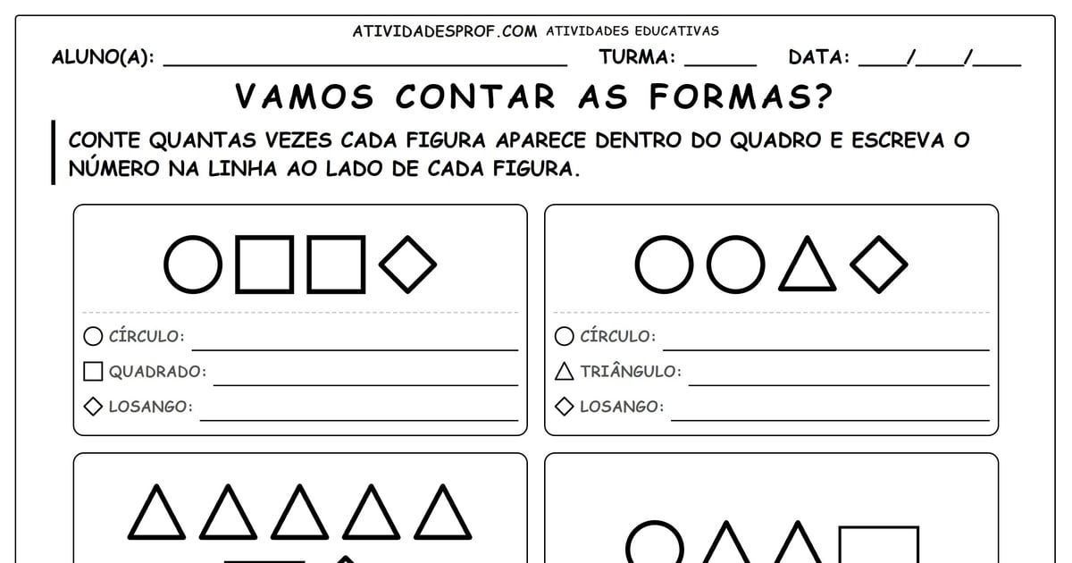 Vamos contar as formas?