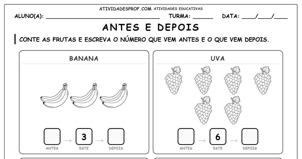 Antes e depois