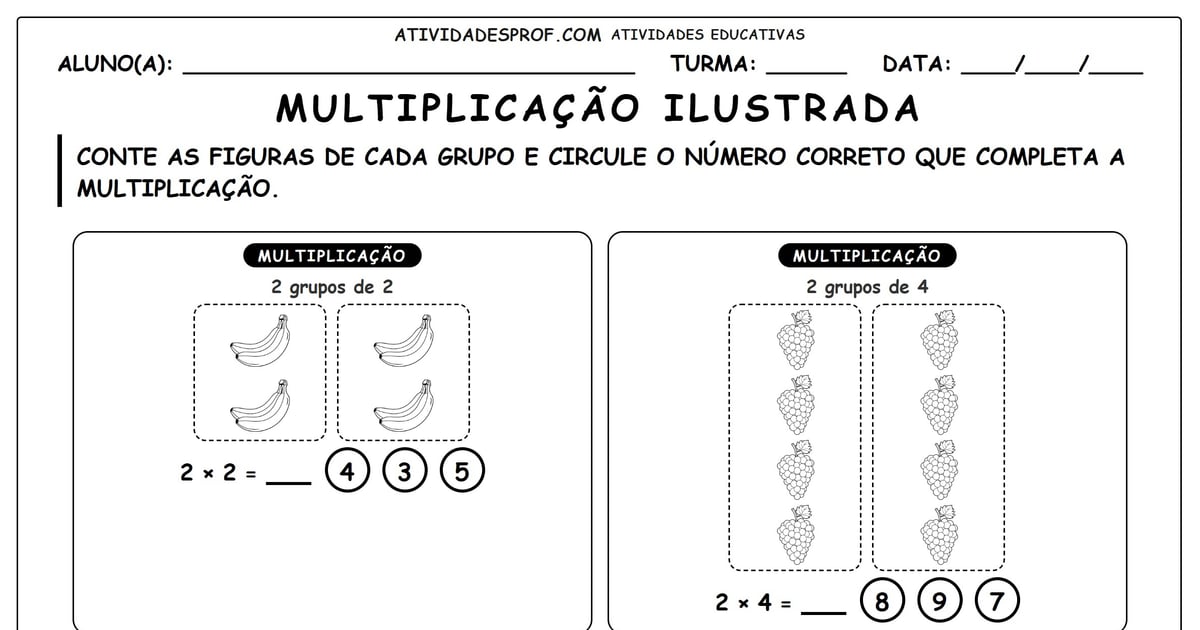 Multiplicação ilustrada