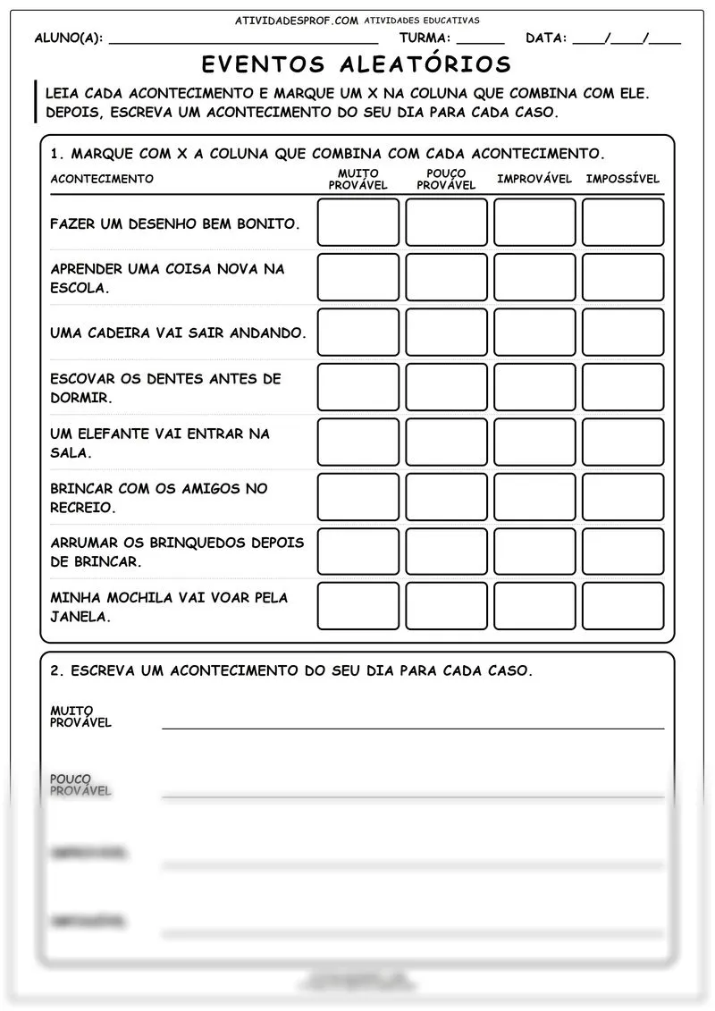 Eventos aleatórios