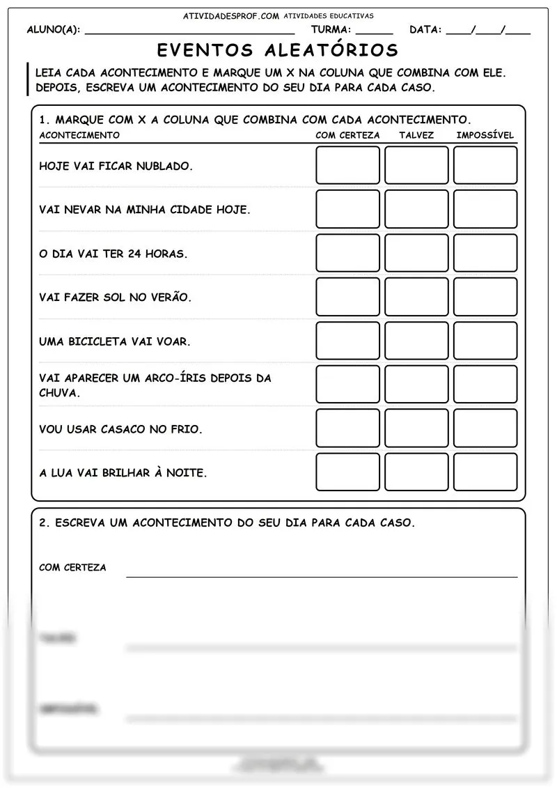Eventos aleatórios