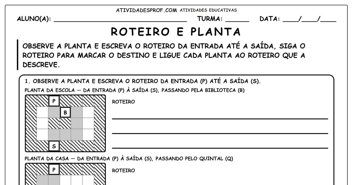 Roteiro e planta