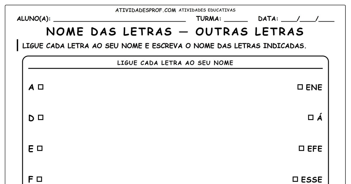 Nome das letras — outras letras