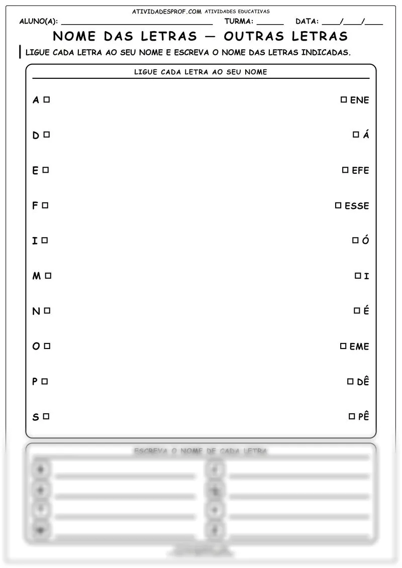 Nome das letras — outras letras