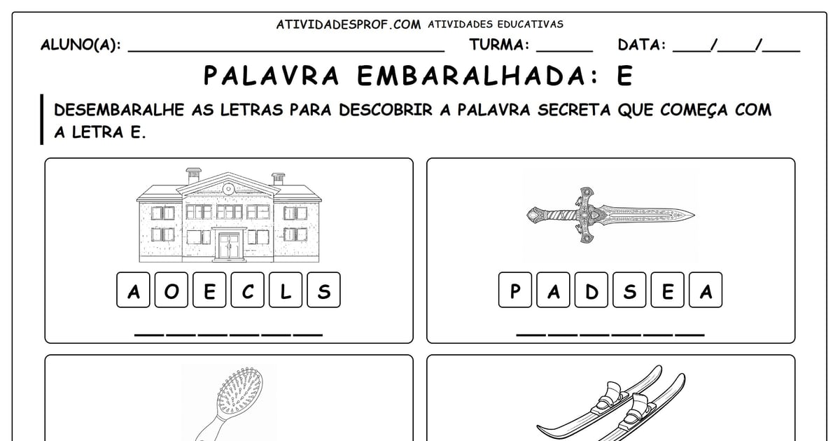 Palavra embaralhada: E