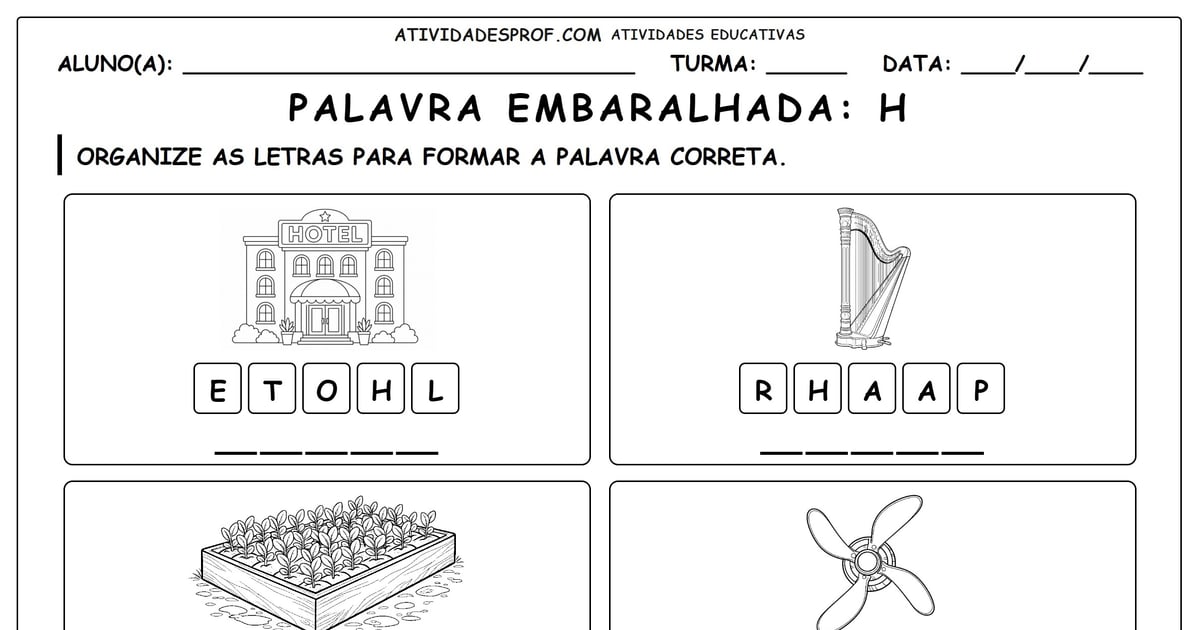 Palavra embaralhada: H