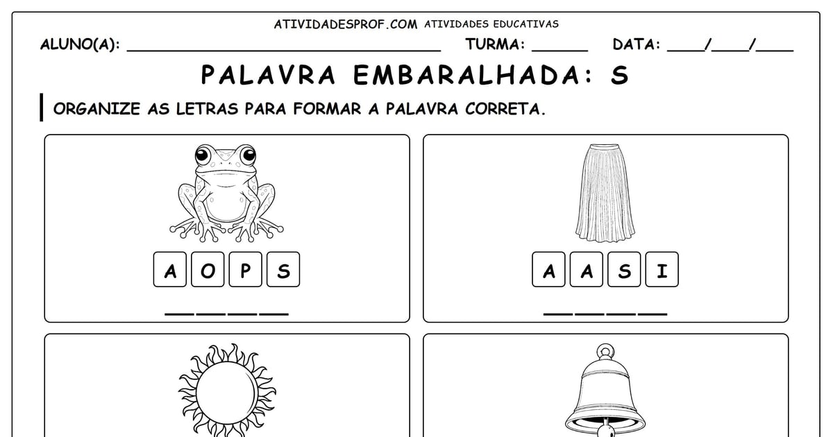 Palavra embaralhada: S