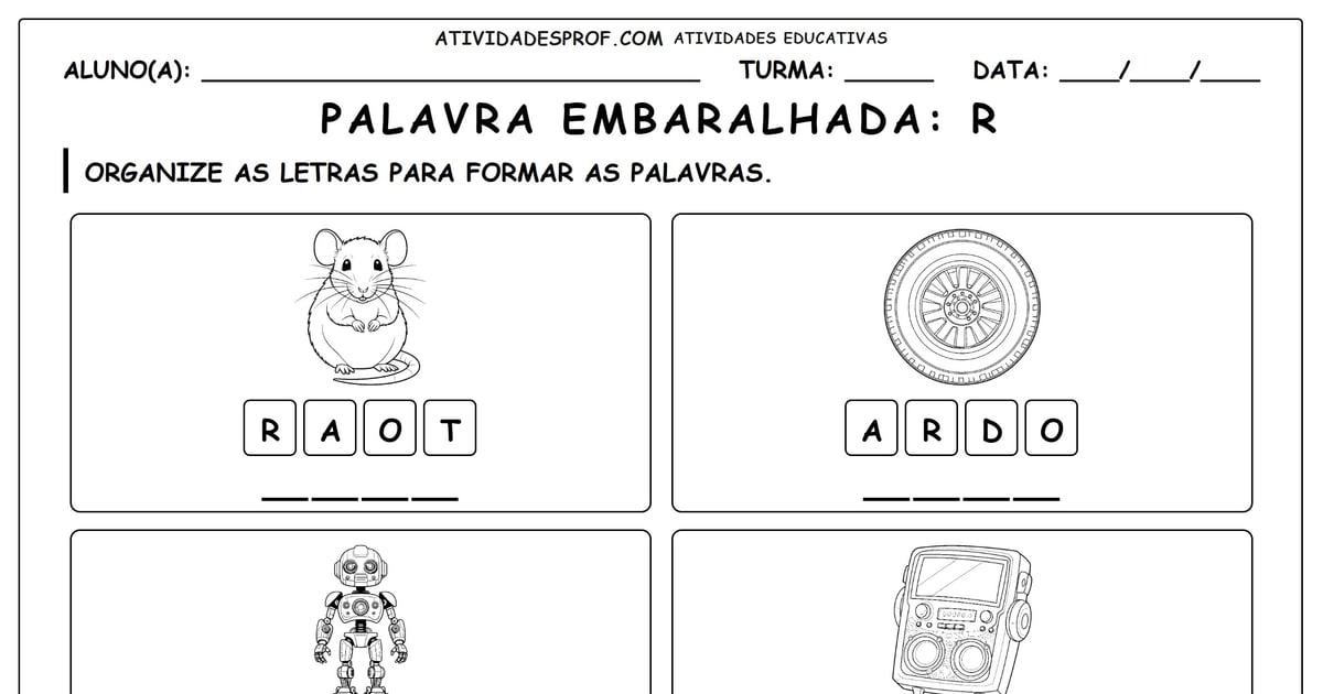 Palavra embaralhada: R