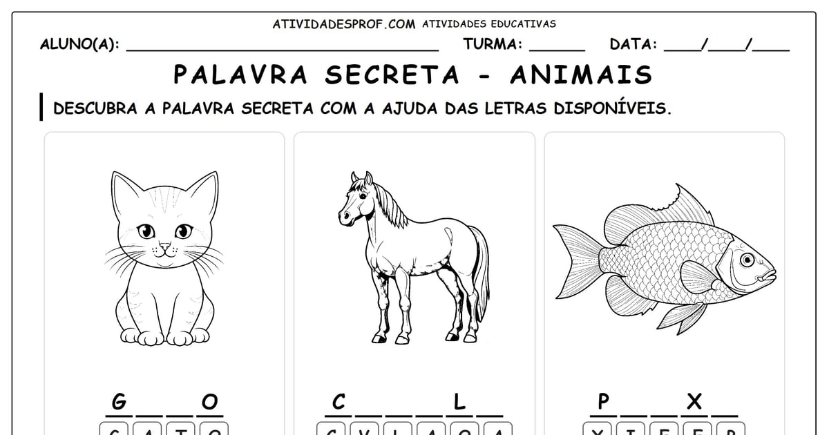 Palavra Secreta Animais 001