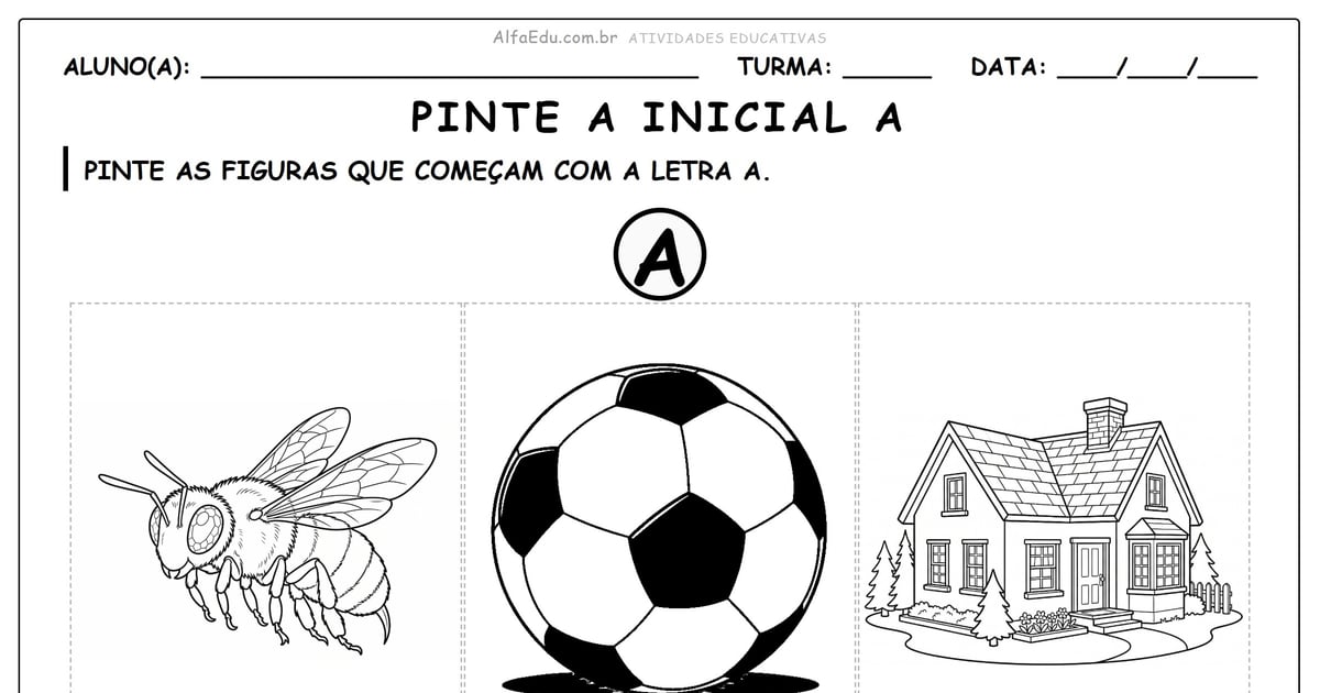 Pinte a inicial a