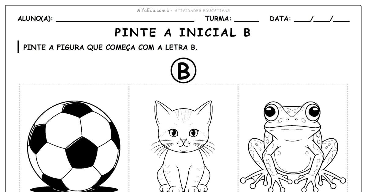 Pinte a inicial B