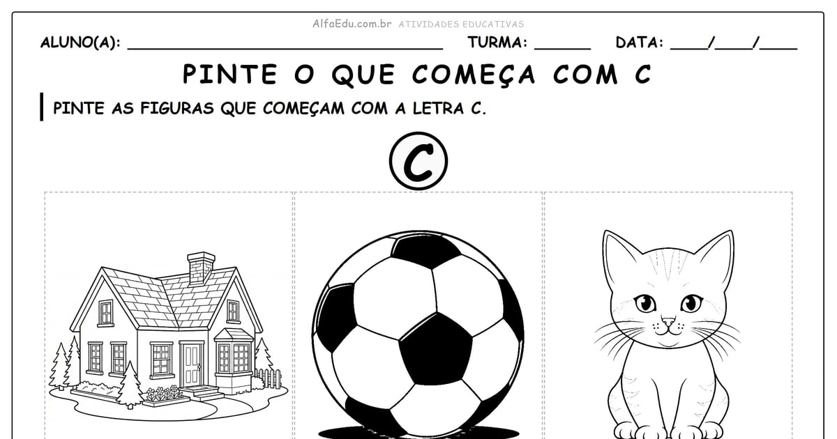 Pinte o que começa com C