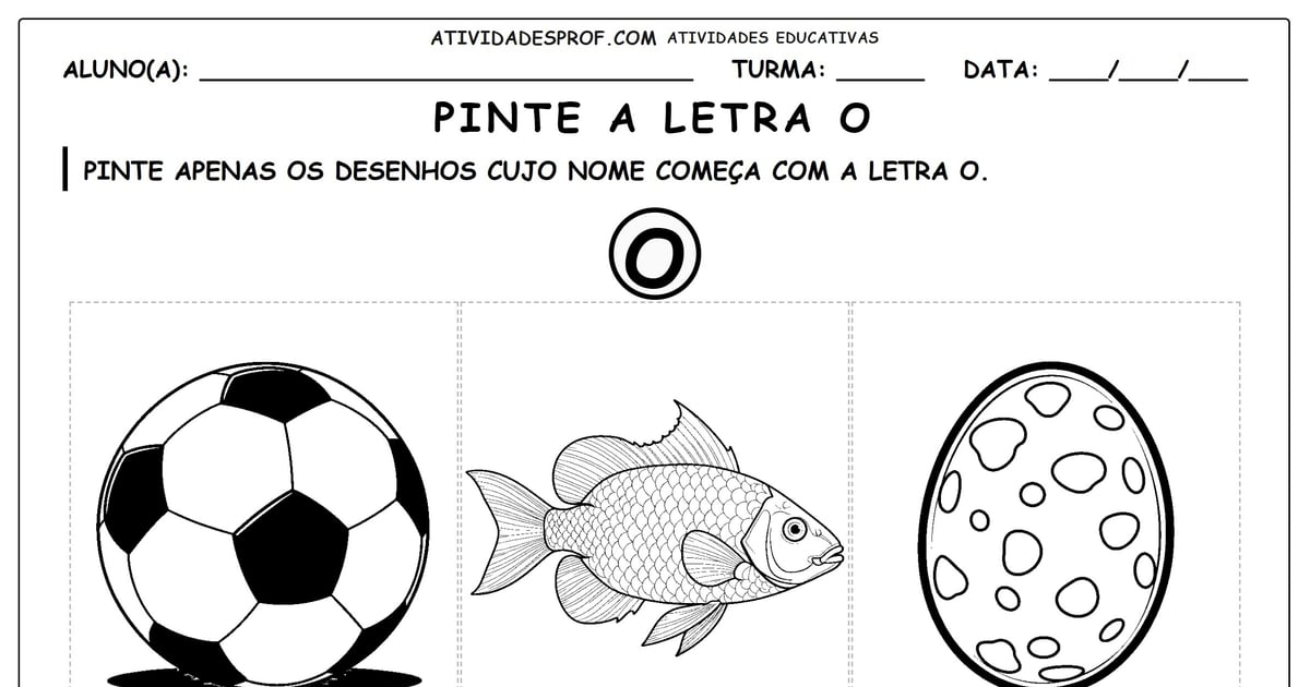 Pinte a letra o