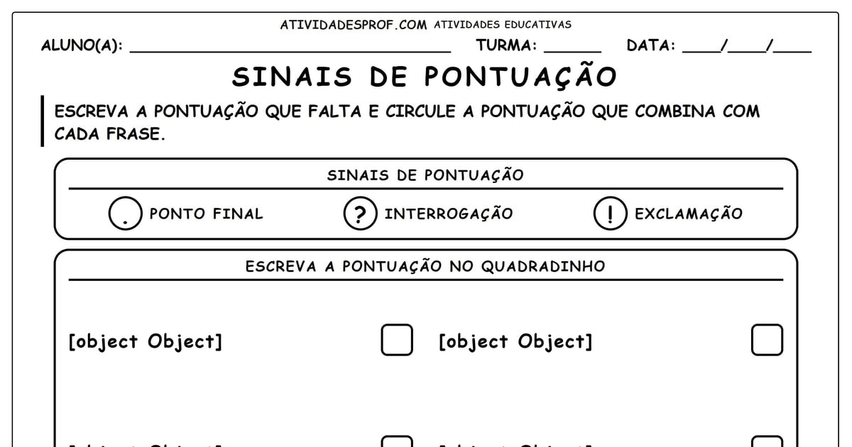 Sinais de pontuação