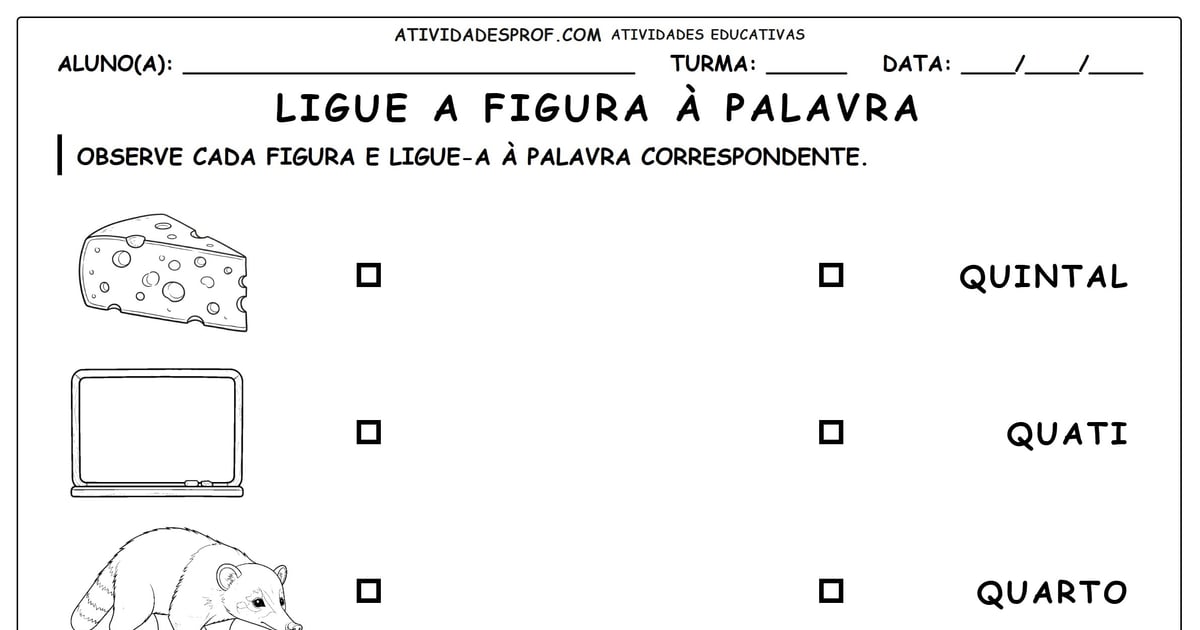 Ligue a figura à palavra
