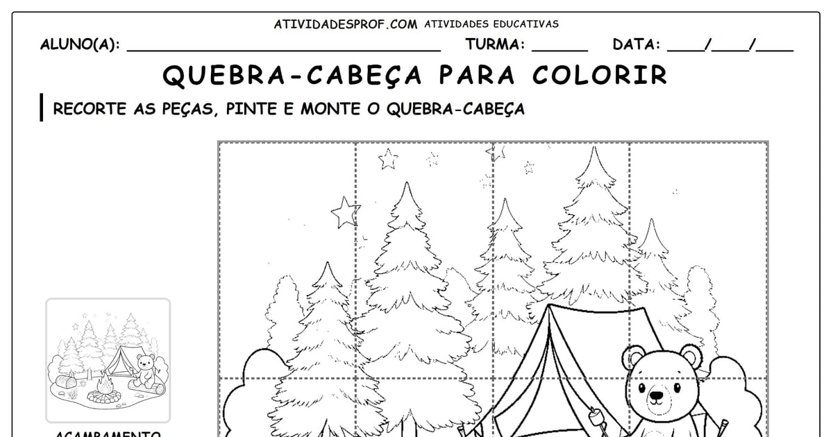 Quebra-cabeça para colorir