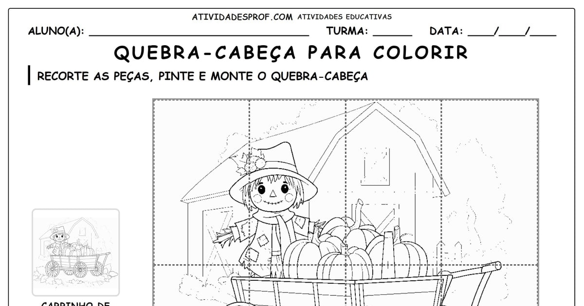 Quebra-cabeça para colorir