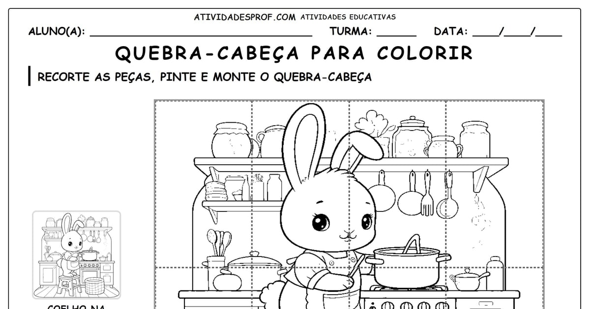 Quebra-cabeça para colorir