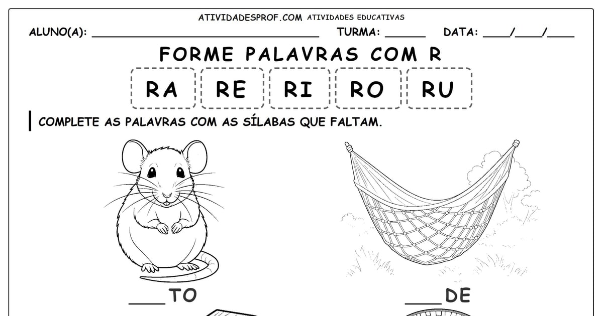 Forme palavras com R