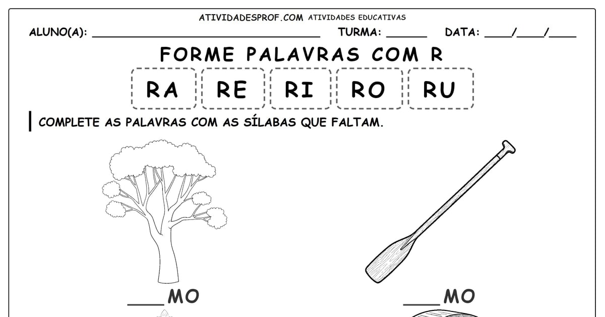 Forme palavras com R