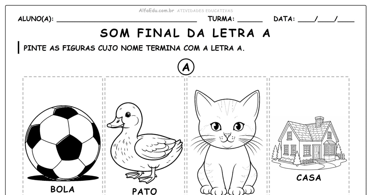 Som final da letra a
