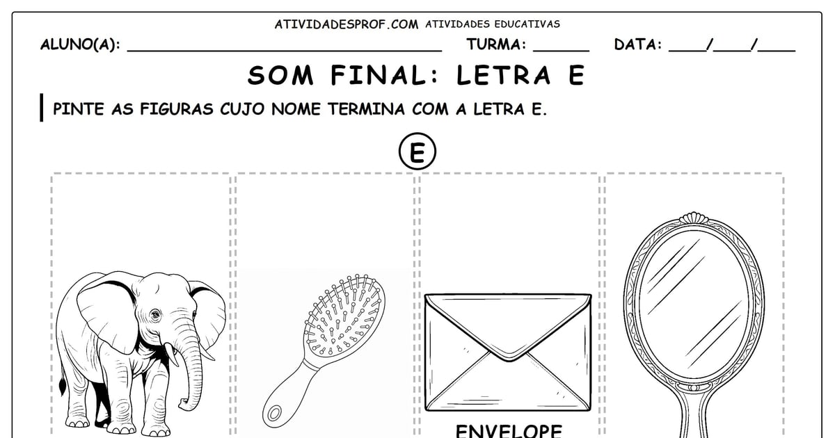 Som final: Letra e