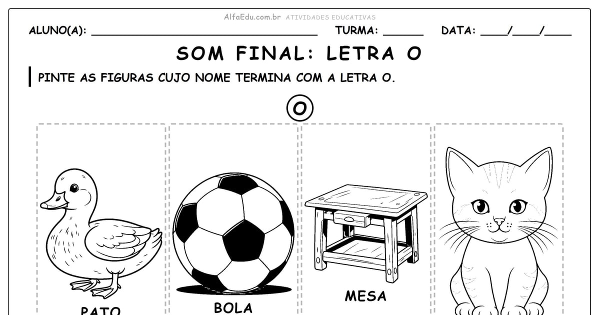 Som final: Letra o