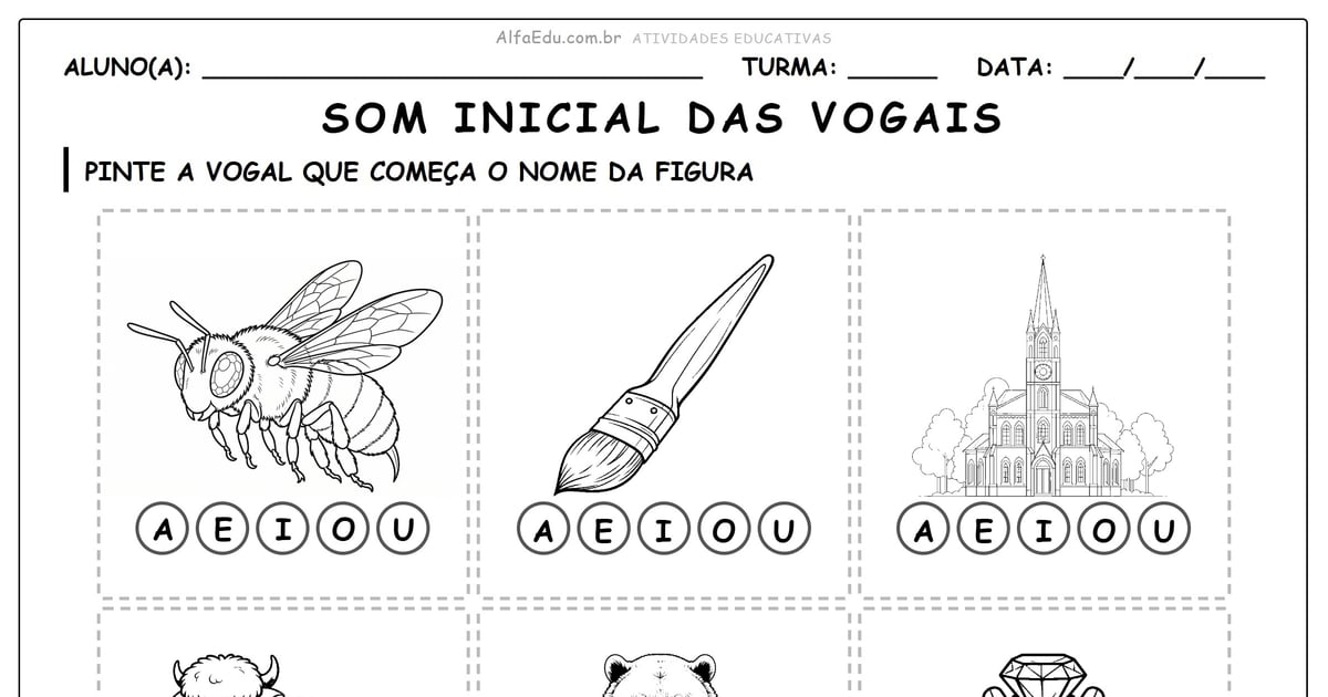 Som inicial das vogais